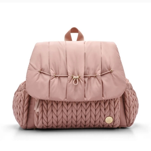Happ Brand Handbags - Happ Levy Backpack Dusty Rose by Happ Brand Crossbody Pink Quilted Diaper Bag